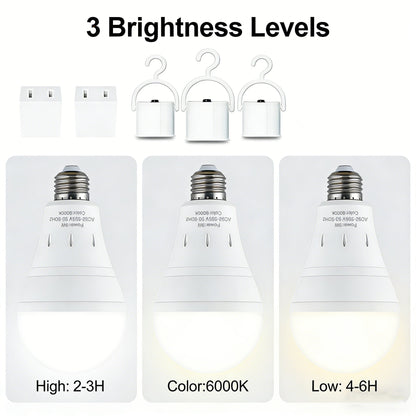 3-Pack / 6-Pack Rechargeable Emergency Light Bulbs 💡
